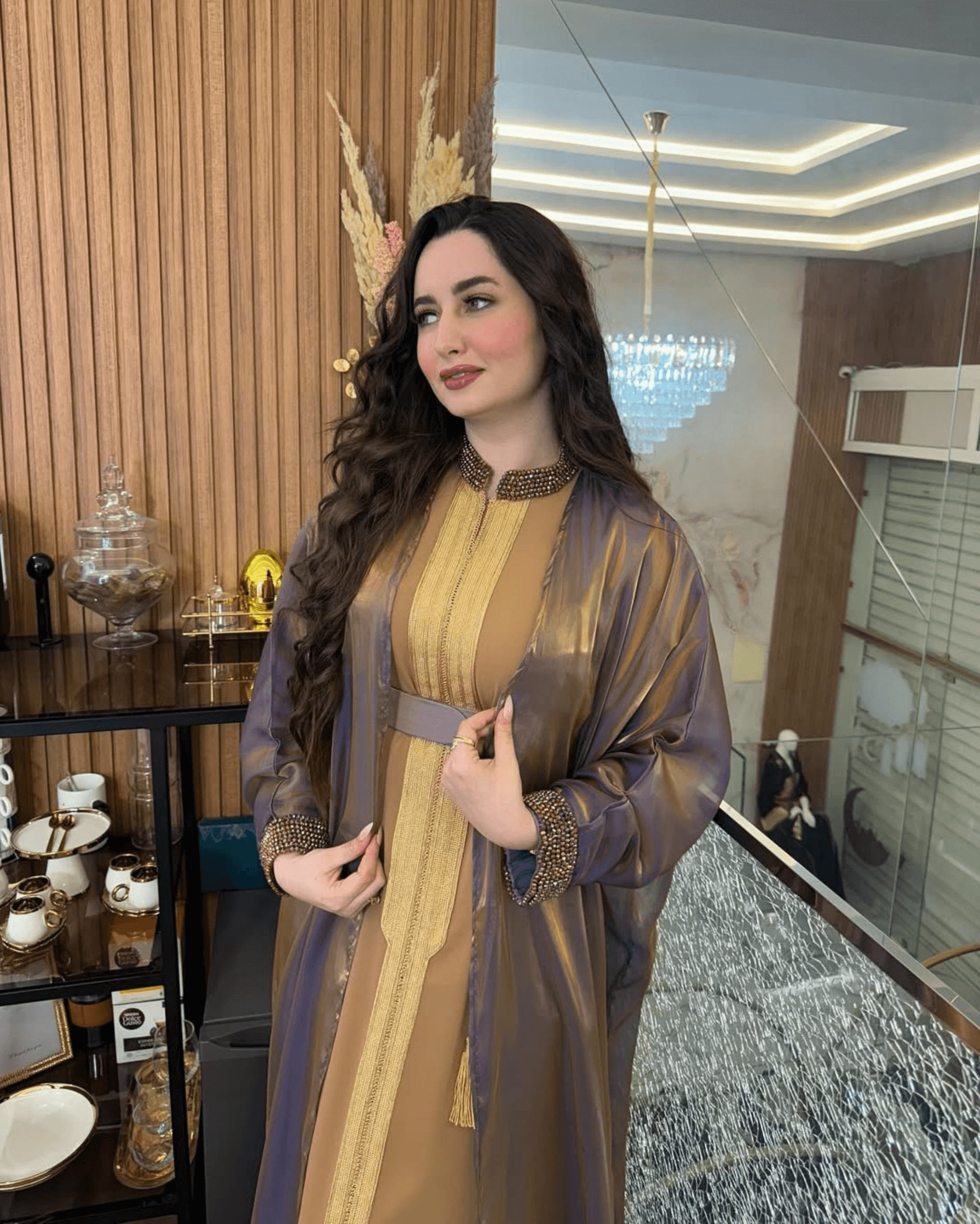 ENSEMBLE CAFTAN ORGANZA