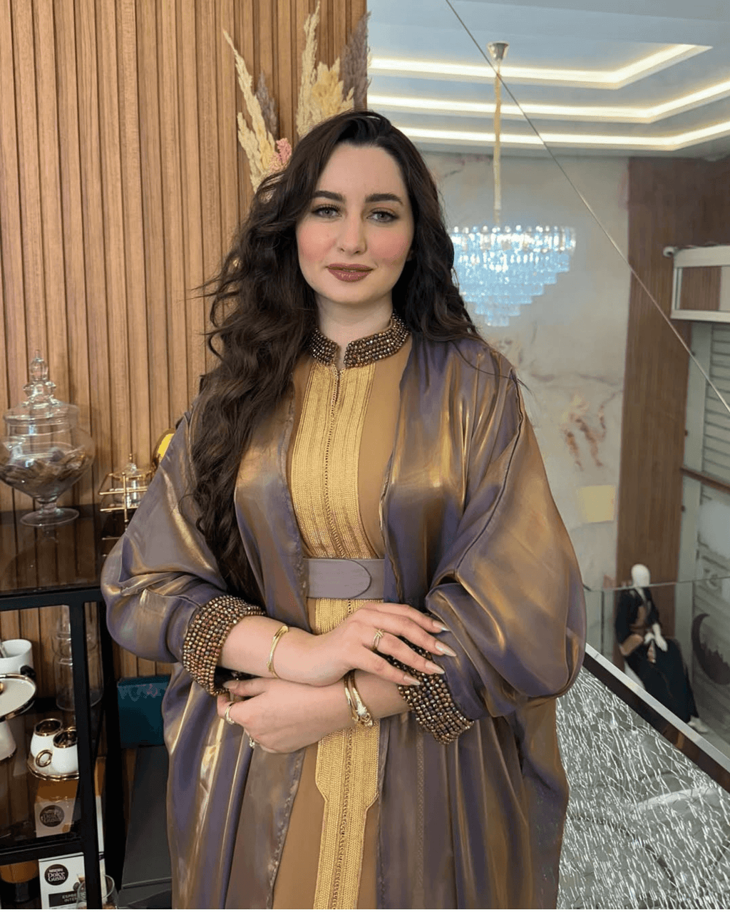 ENSEMBLE CAFTAN ORGANZA