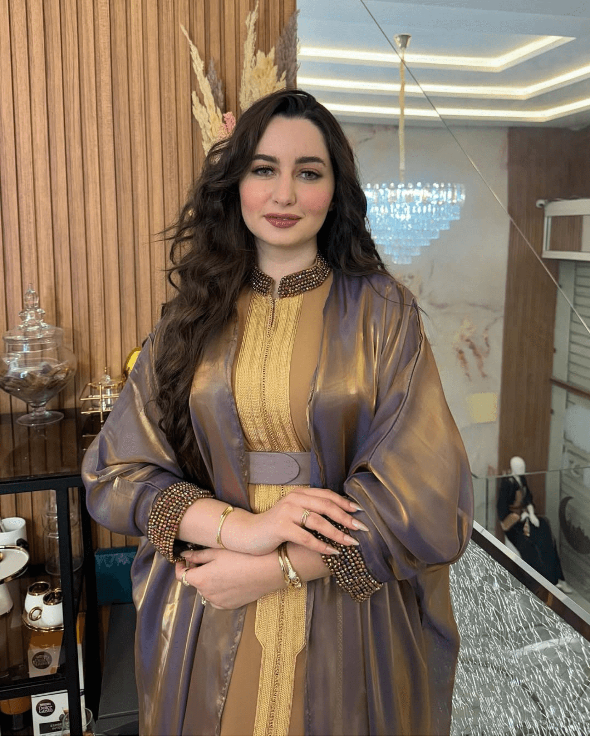 ENSEMBLE CAFTAN ORGANZA