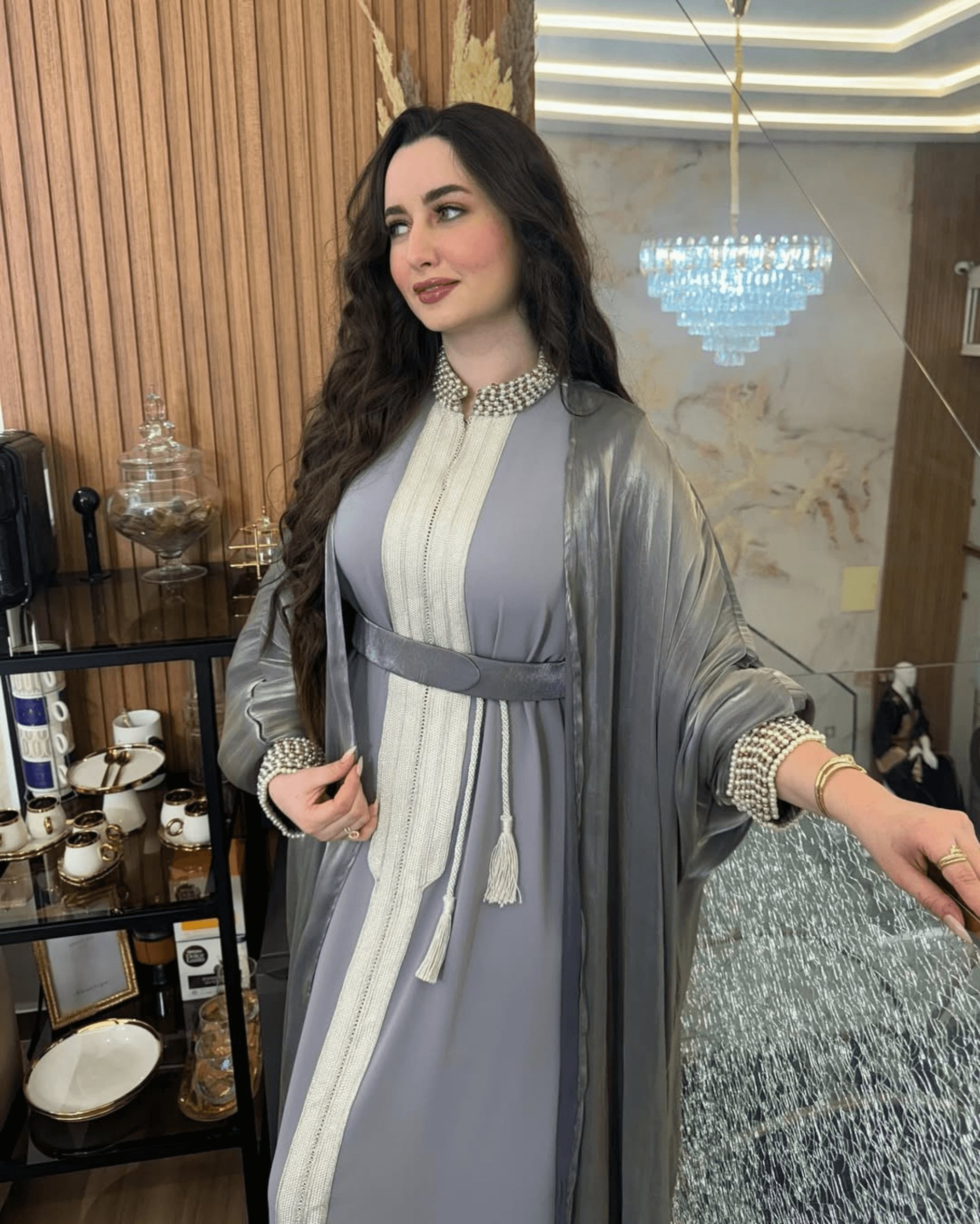 ENSEMBLE CAFTAN ORGANZA