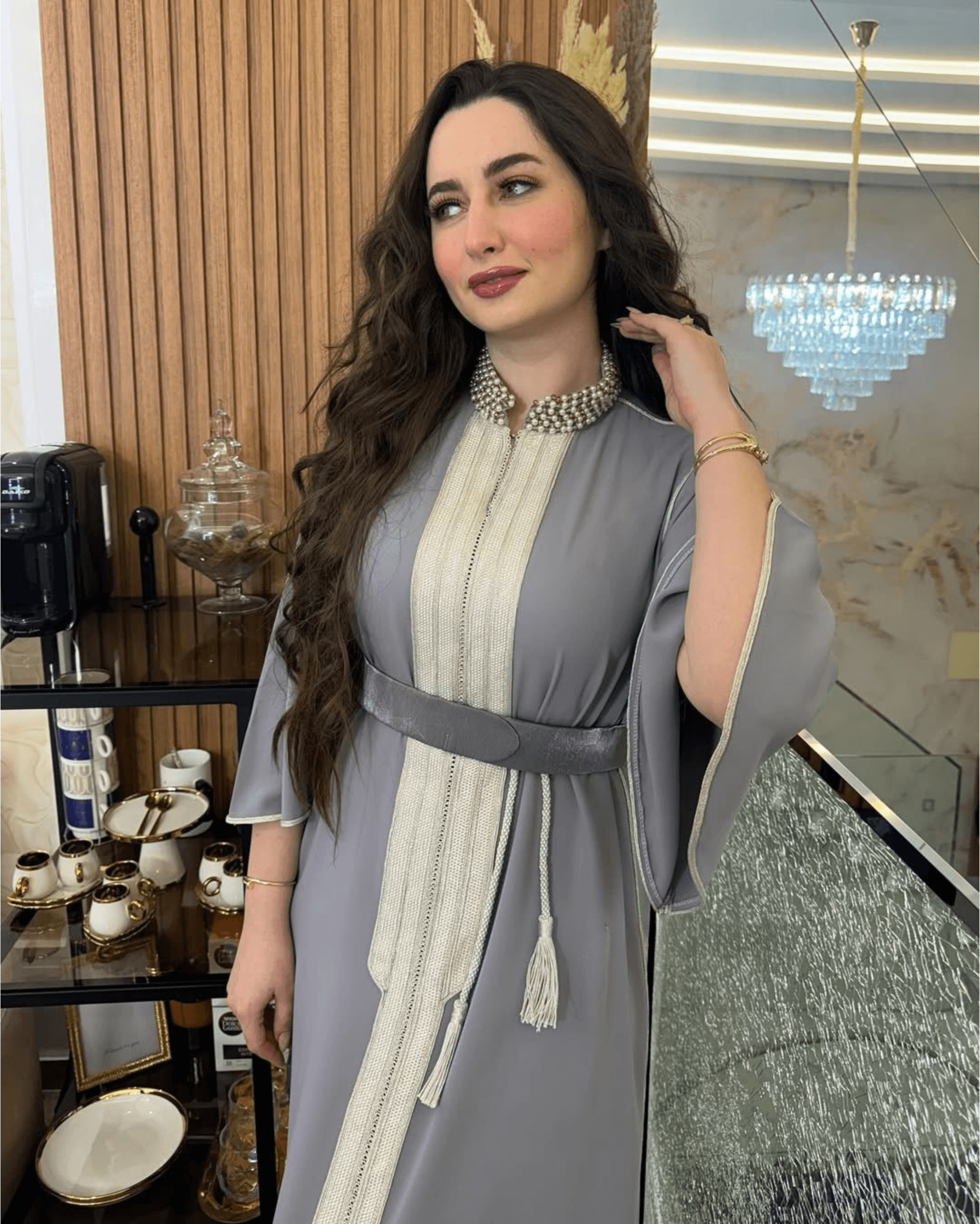 ENSEMBLE CAFTAN ORGANZA