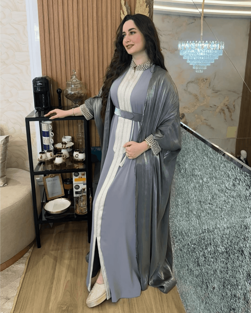 ENSEMBLE CAFTAN ORGANZA