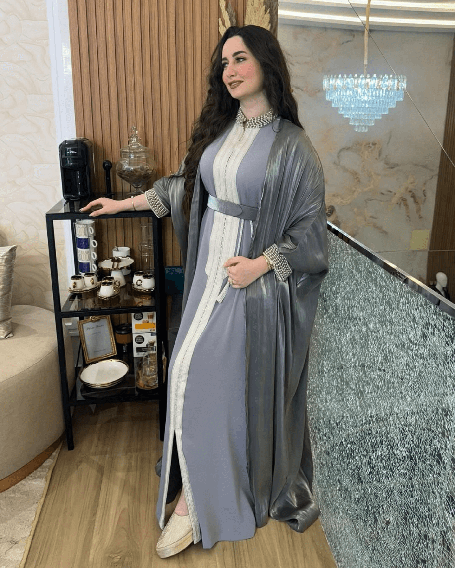 ENSEMBLE CAFTAN ORGANZA