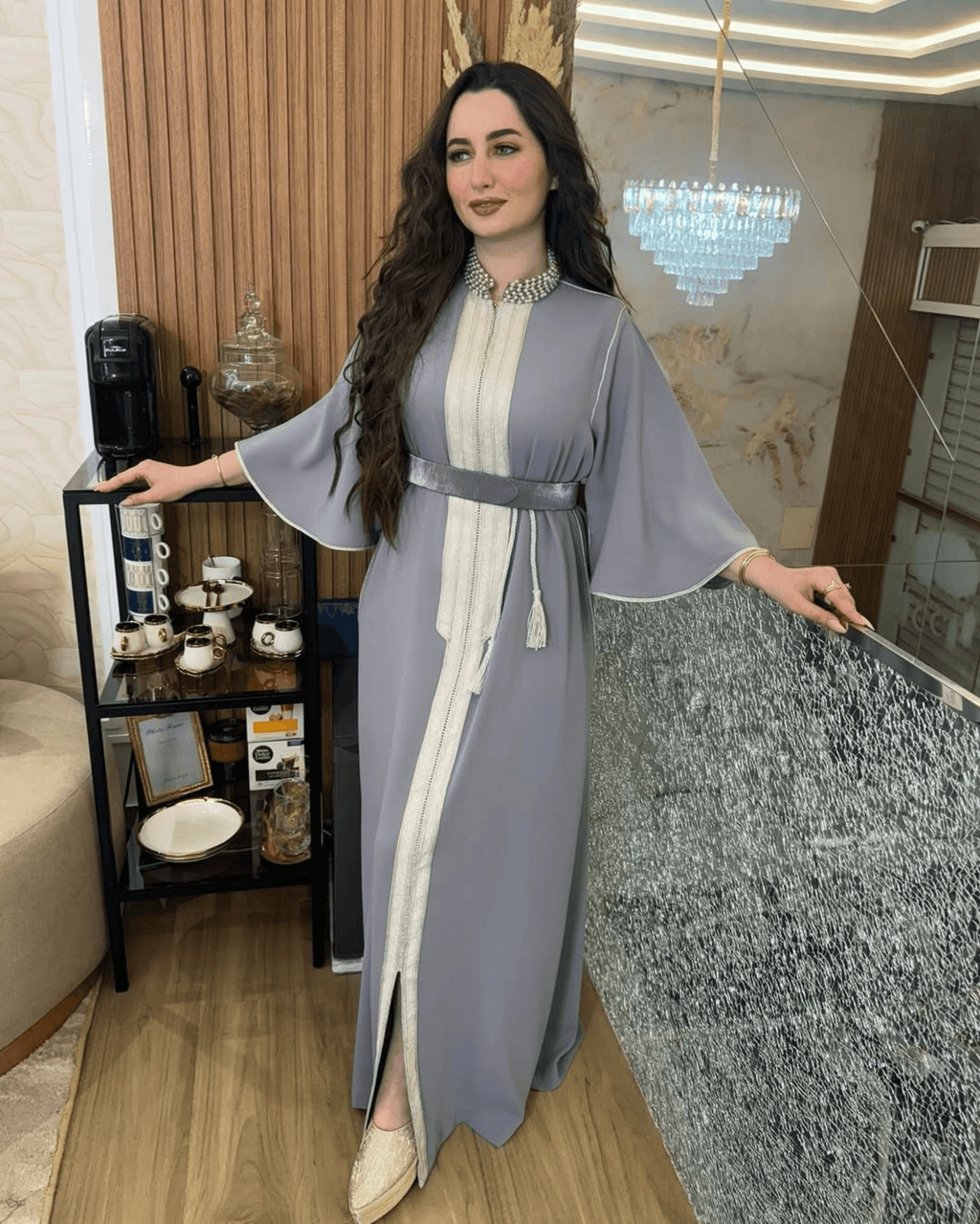 ENSEMBLE CAFTAN ORGANZA