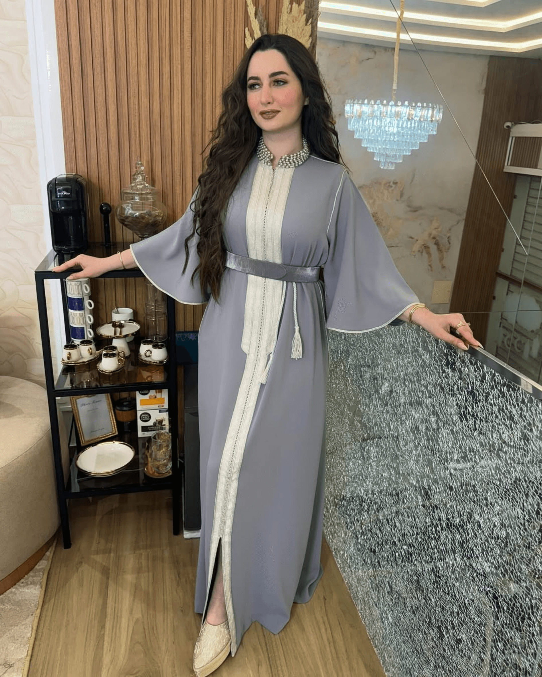 ENSEMBLE CAFTAN ORGANZA