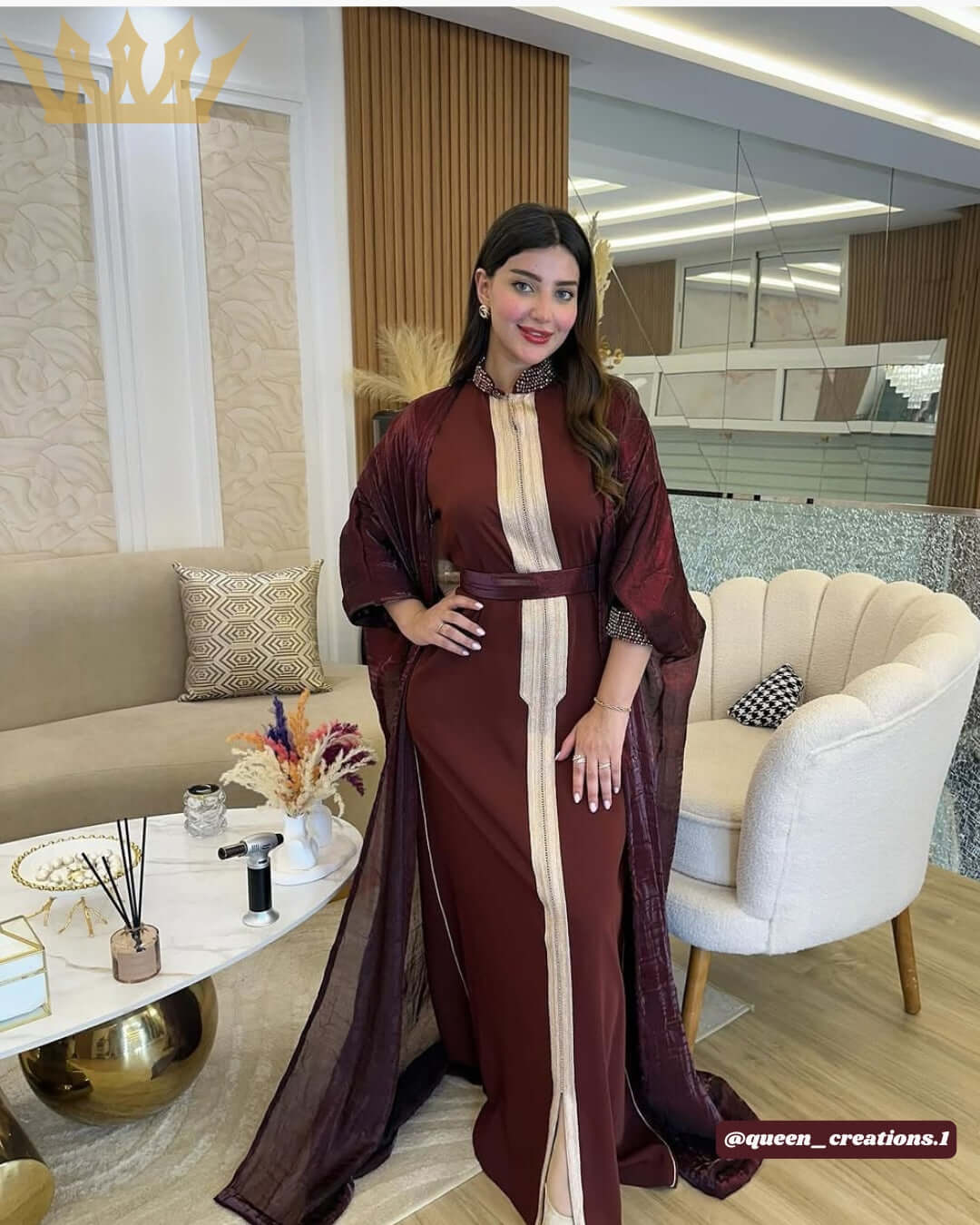 ENSEMBLE CAFTAN ORGANZA