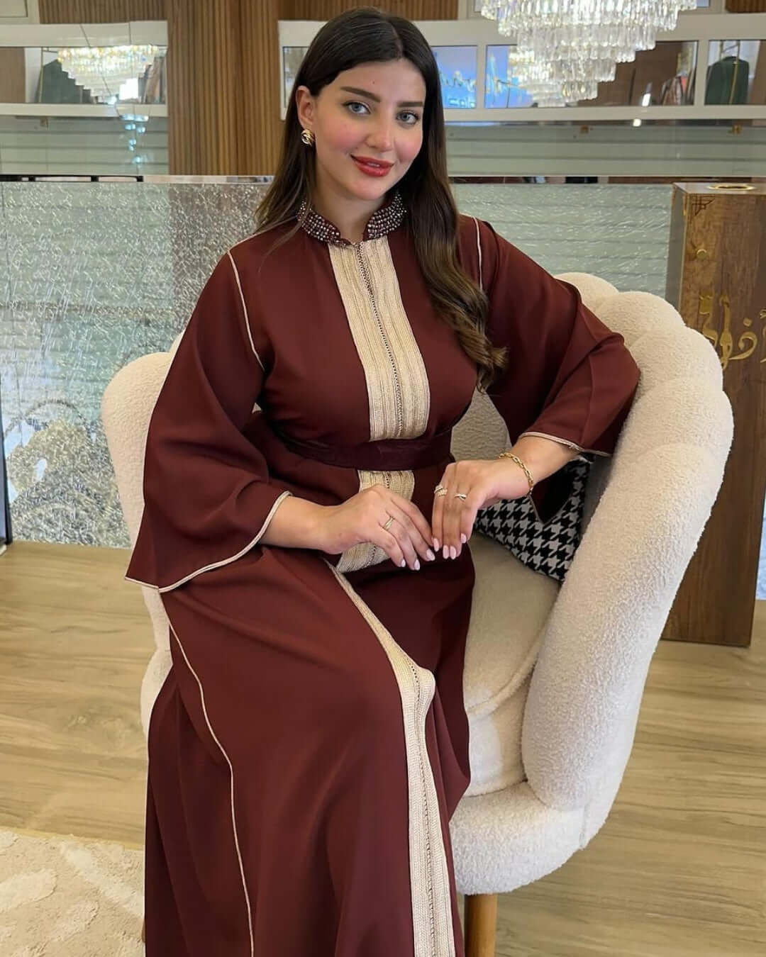 ENSEMBLE CAFTAN ORGANZA