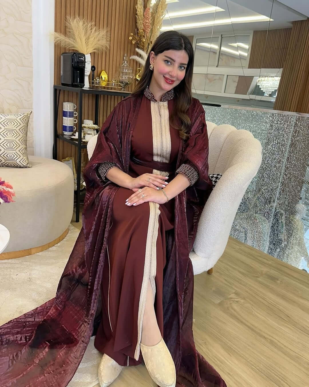 ENSEMBLE CAFTAN ORGANZA