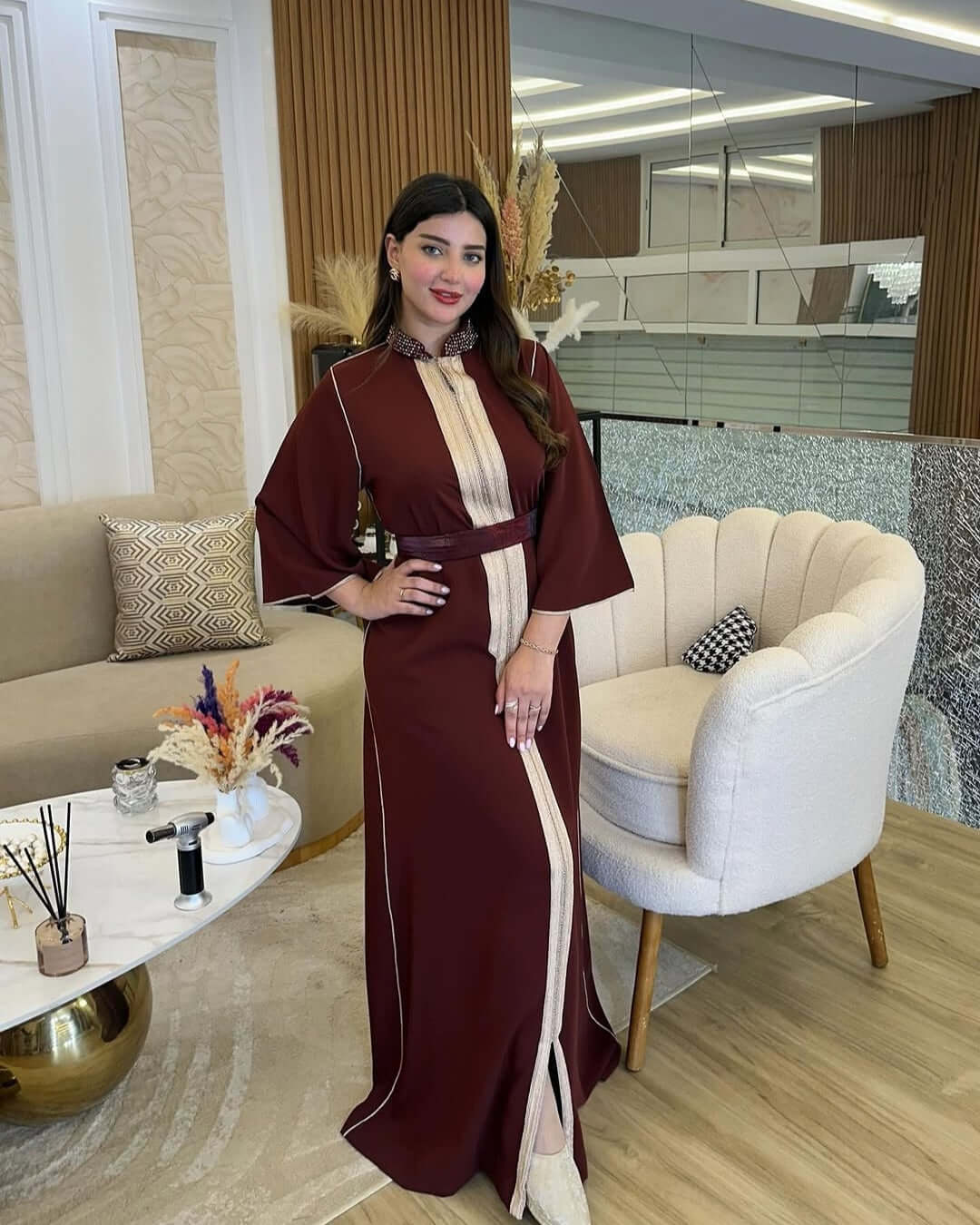 ENSEMBLE CAFTAN ORGANZA