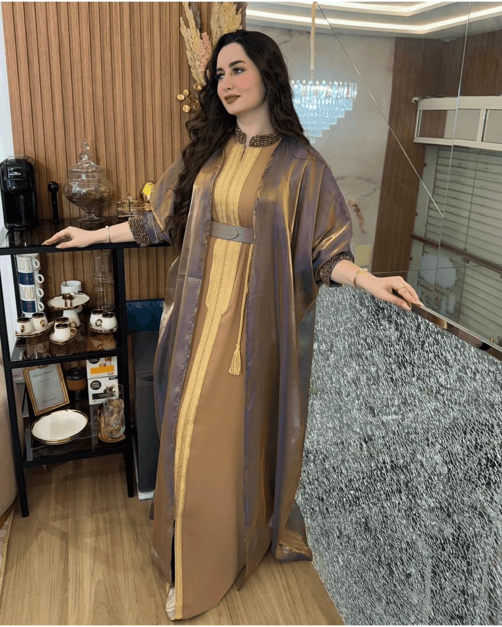 ENSEMBLE CAFTAN ORGANZA